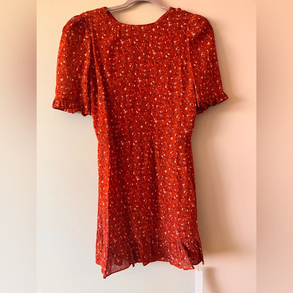Reformation Floral Red Dress Alaina Size 6